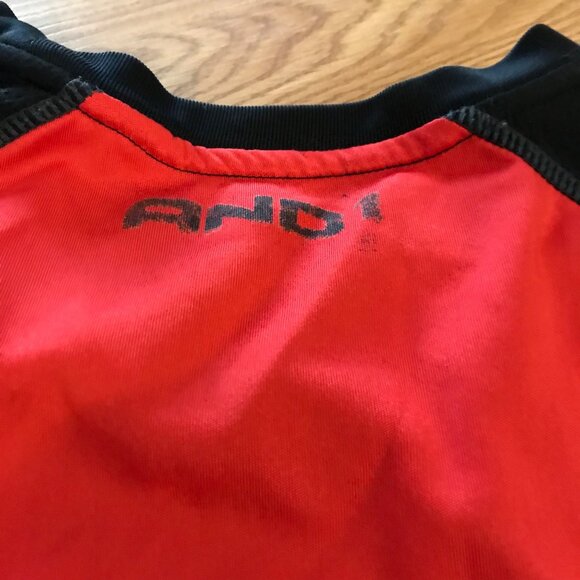 AND1 Boys XL 14 - 16 Red & Black Athletic T-Shirt - Picture 7 of 7